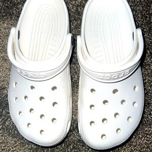 White classic crocs